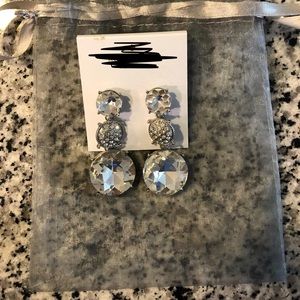 Dangle sparkly earrings